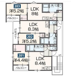 MELDIA小手指の物件間取画像